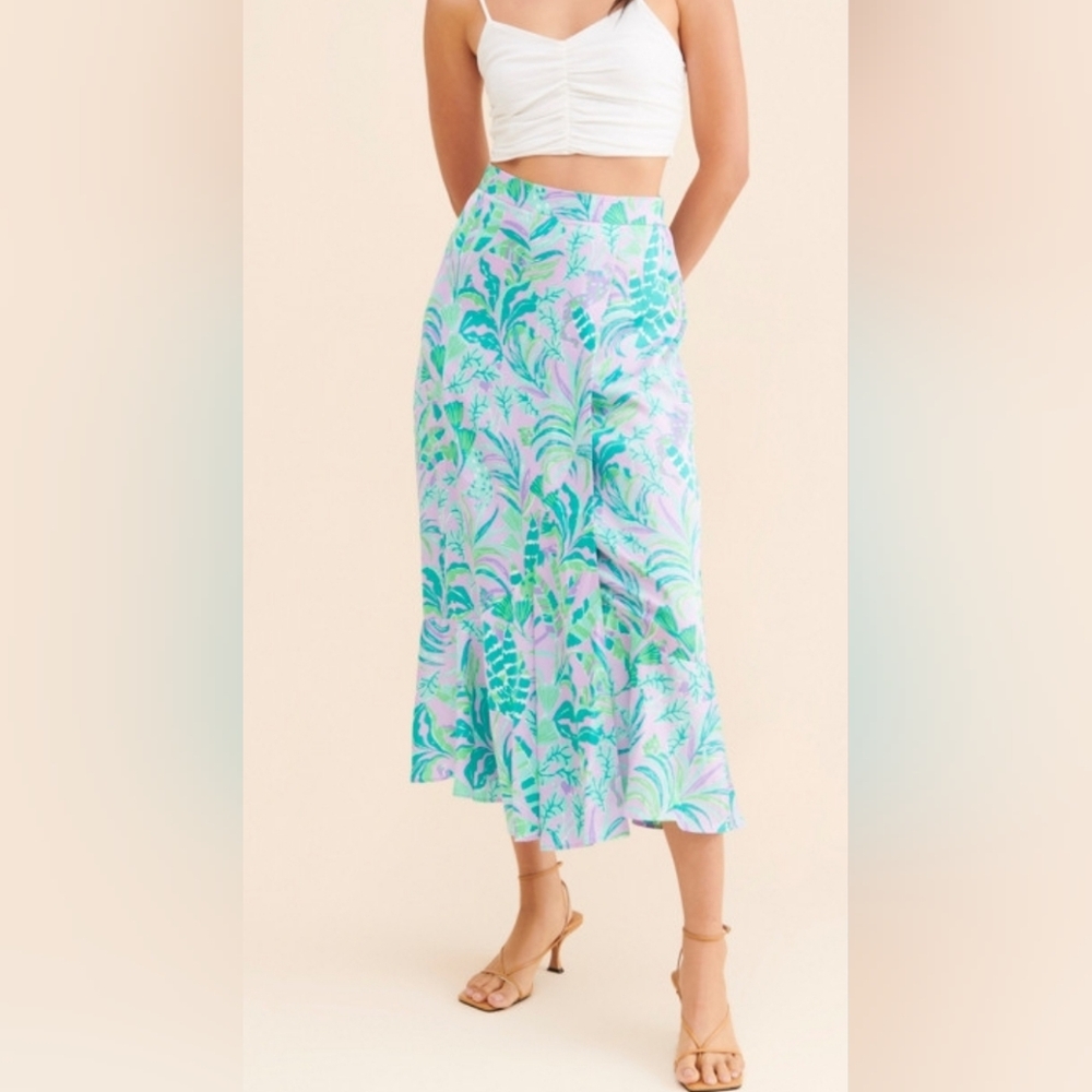 Lilly Pulitzer Purple Iris Midi Skirt